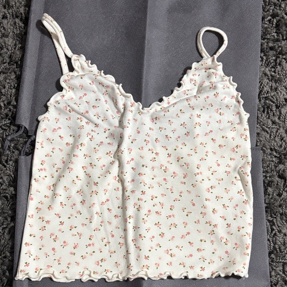 PacSun White Floral Camisole
